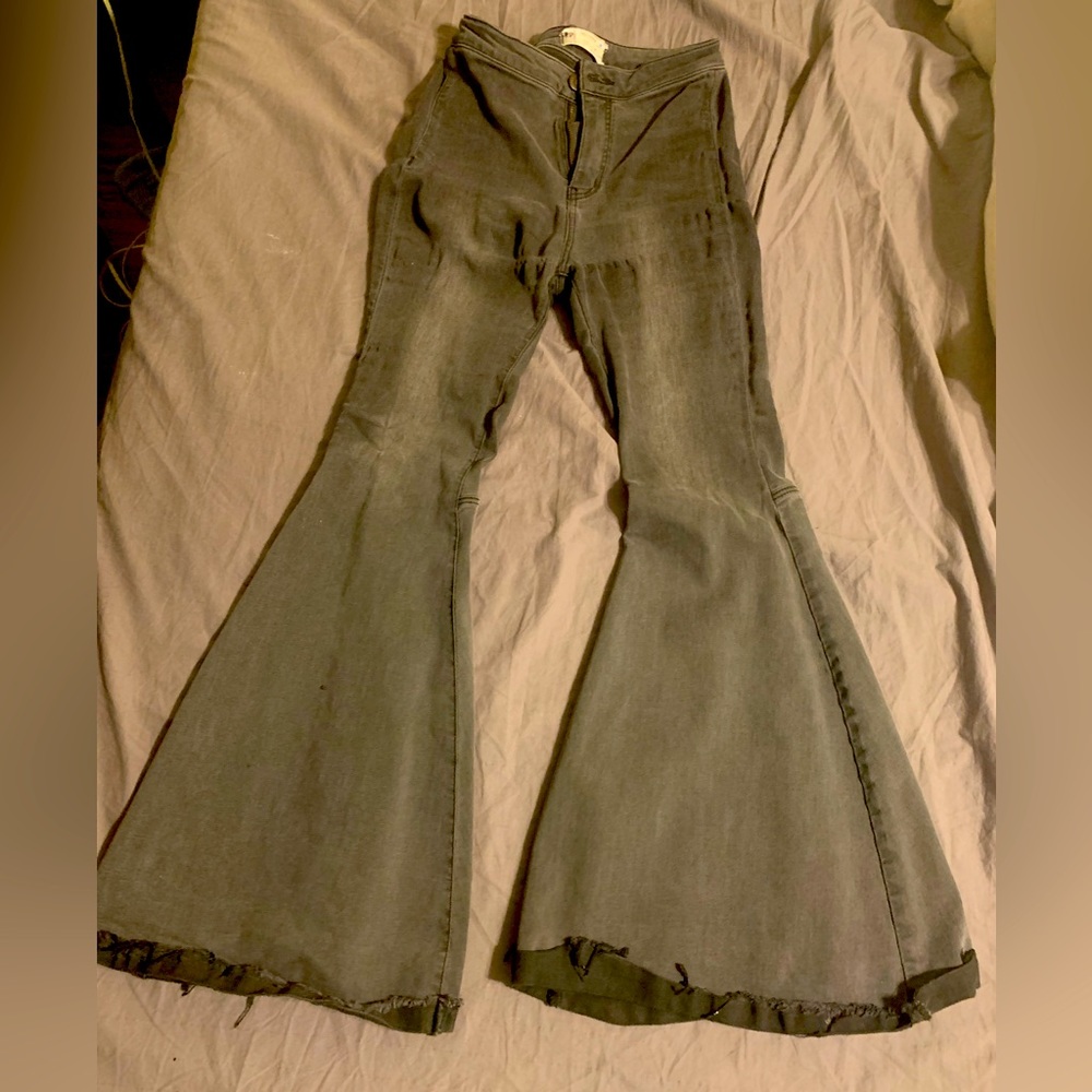 Free People bell bottoms black